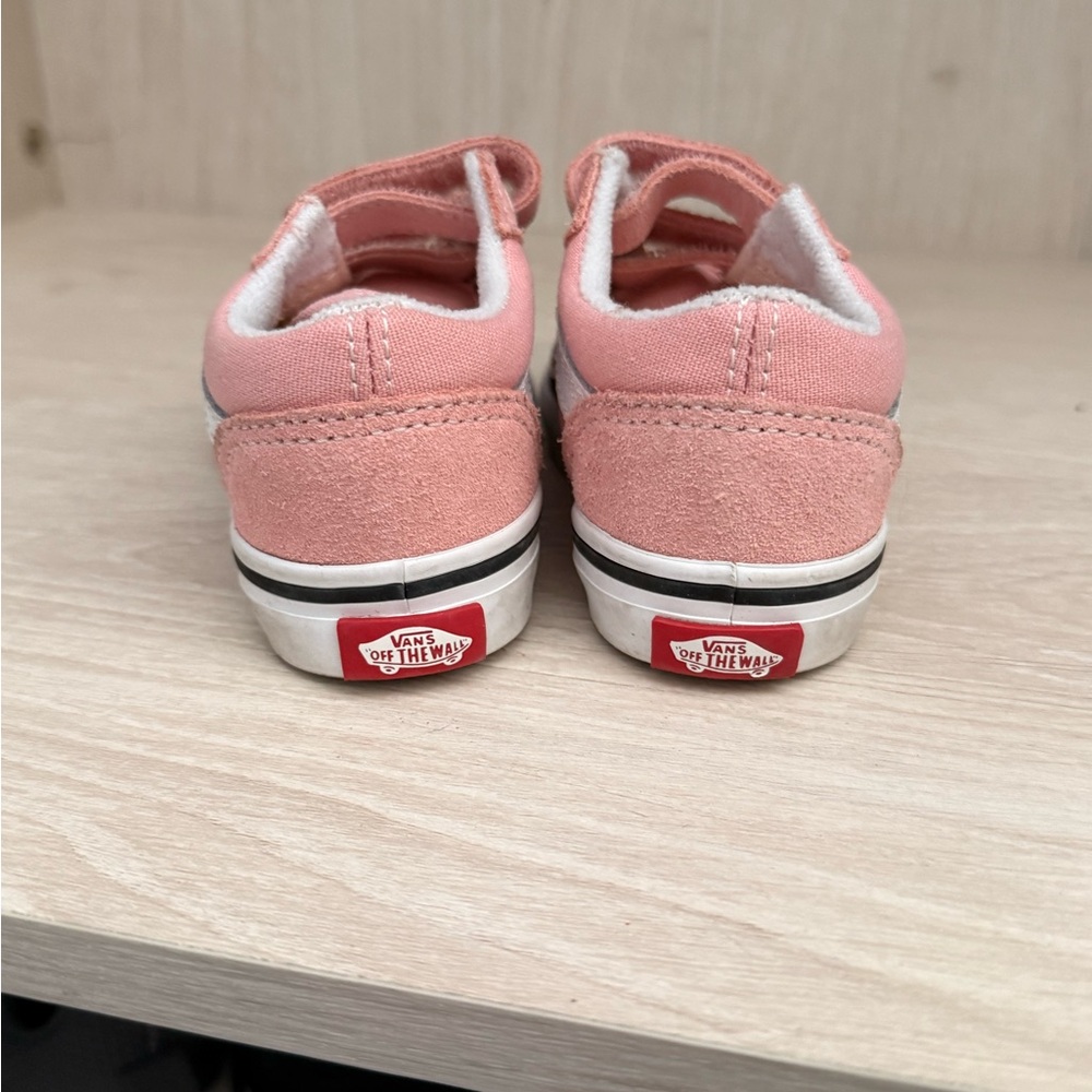 Vans Pink and White Velcro Sneakers - Picture 2 of 5